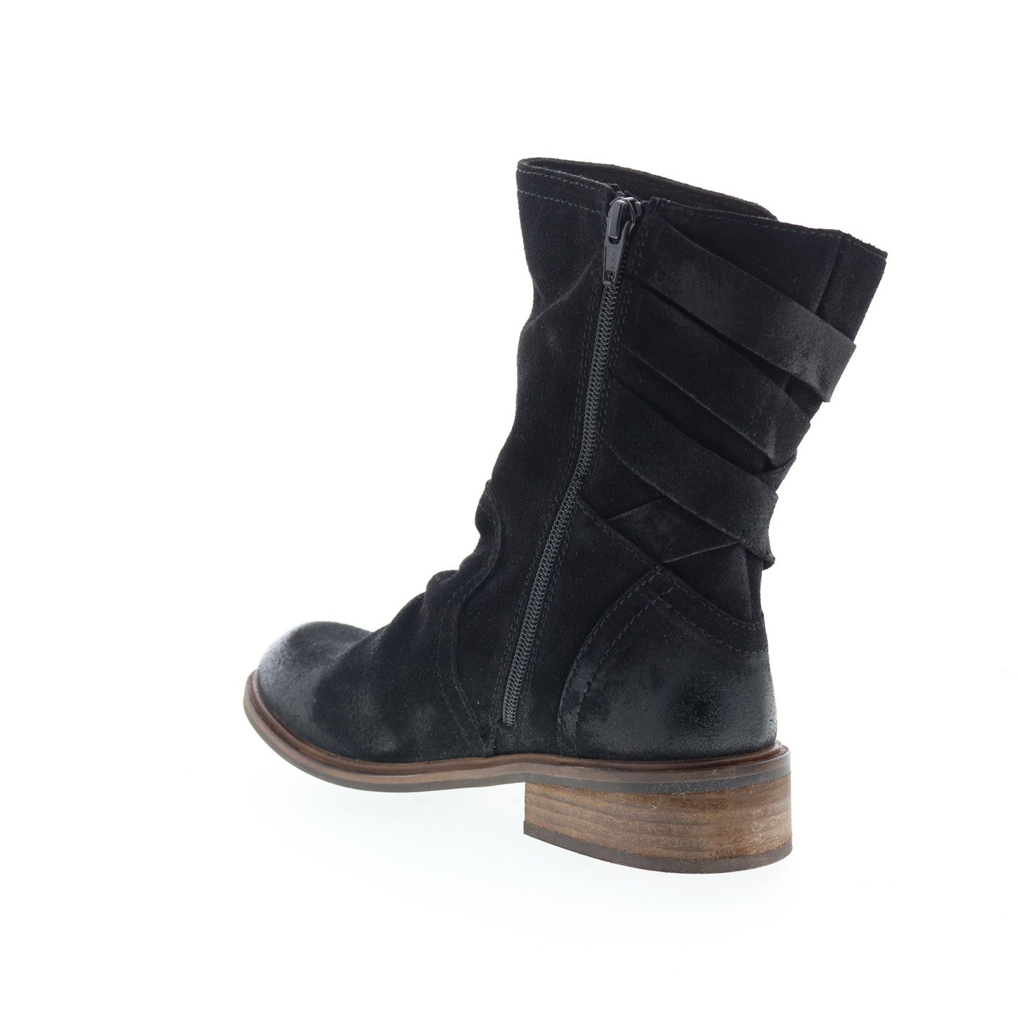 Miz Mooz Demy Womens Black Suede Zipper Casual Dress Boots
