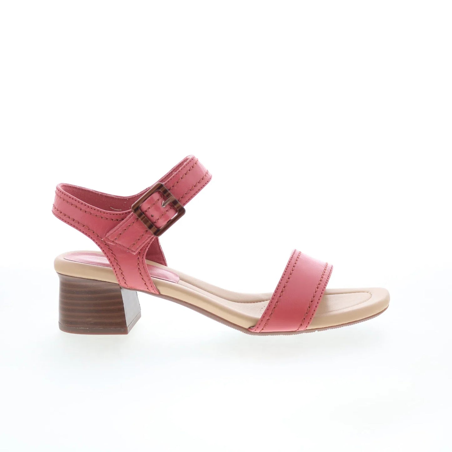 Clarks Desirae Coast 26177080 Womens Pink Leather Strap Sandals Shoes