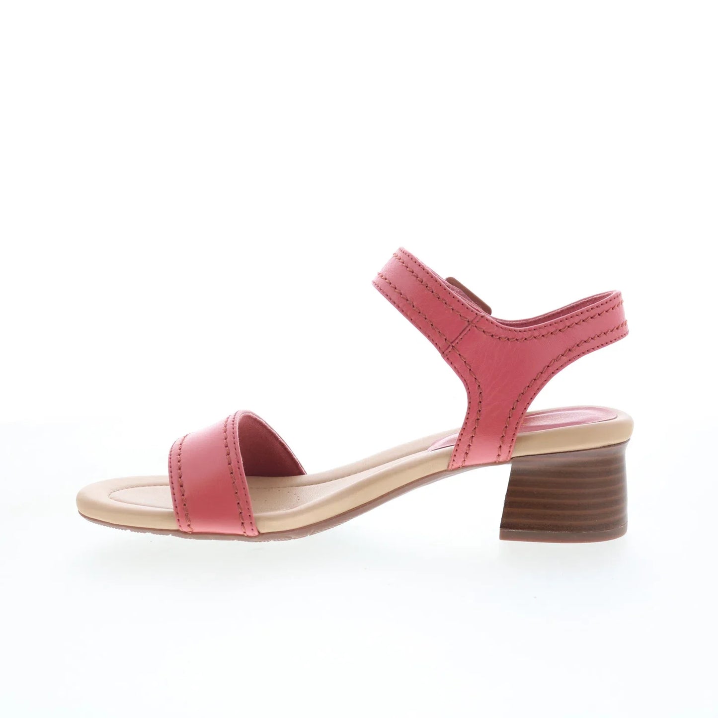 Clarks Desirae Coast 26177080 Womens Pink Leather Strap Sandals Shoes