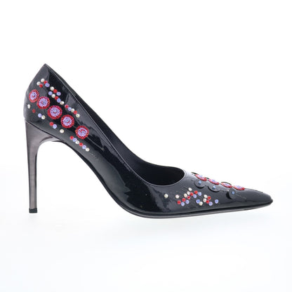 Dibera Scarpe Donna DIBRERA 4 Womens Black Leather Slip On Pumps Heels Shoes