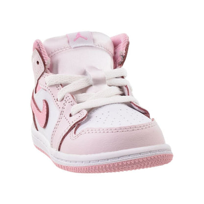 Jordan 1 Mid (TD) Toddlers Shoes Pearl Pink/Med Soft Pink-White dq8425-600