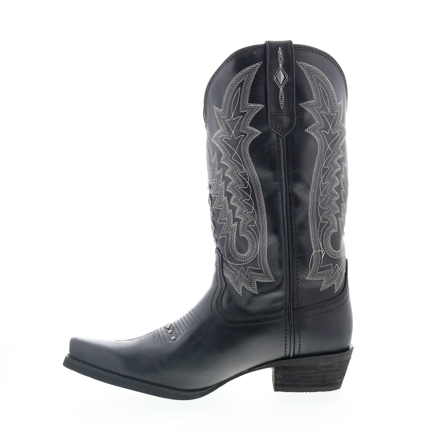 Durango Crush DRD0427 Womens Black Leather Slip On Western Boots
