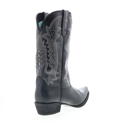 Durango Crush DRD0427 Womens Black Leather Slip On Western Boots
