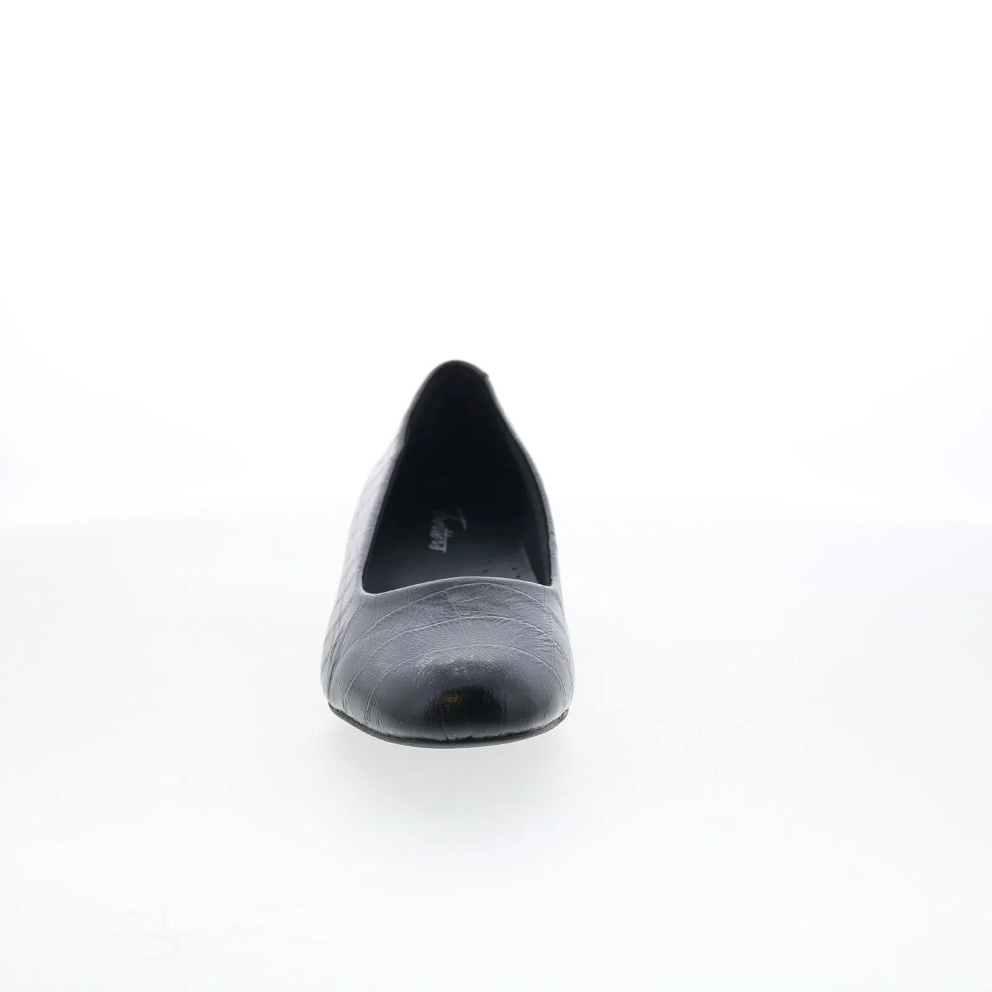 Trotters Dream T2302-011 Womens Black Leather Slip On Pumps Heels Shoes