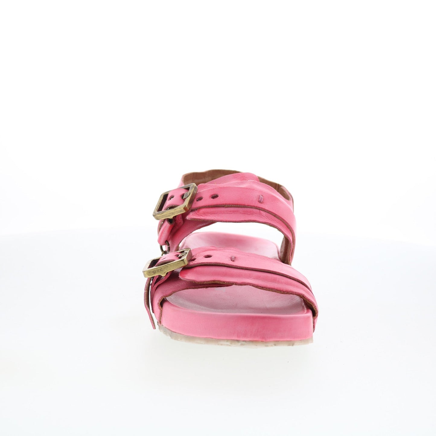 A.S. 98 Eastman Womens Pink Leather Hook & Loop Strap Sandals Shoes