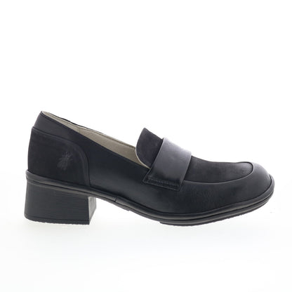 Fly London Elam ELAM574FLY-000 Womens Black Loafers & Slip Ons Casual Shoes