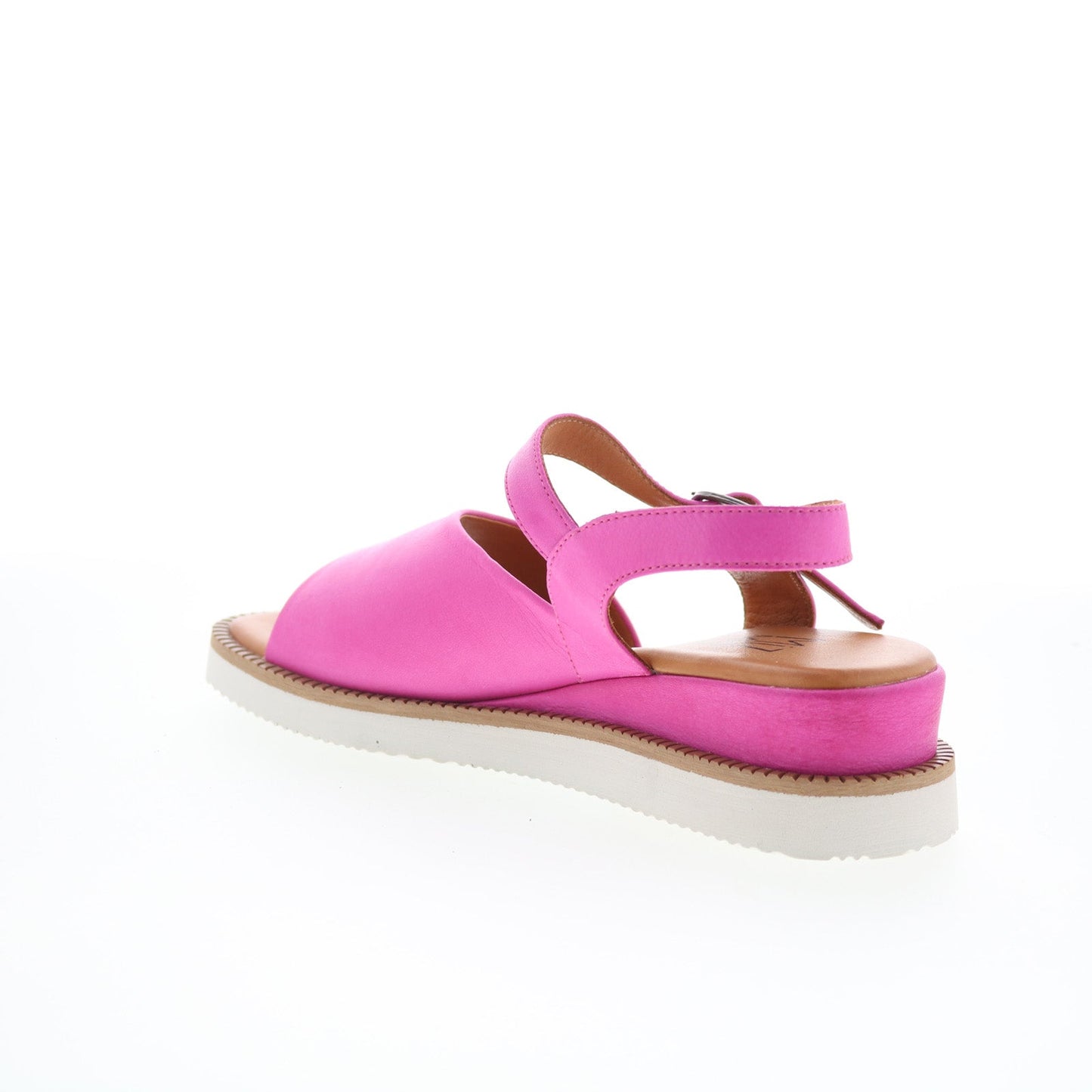 Miz Mooz Elias Womens Pink Leather Hook & Loop Strap Sandals Shoes