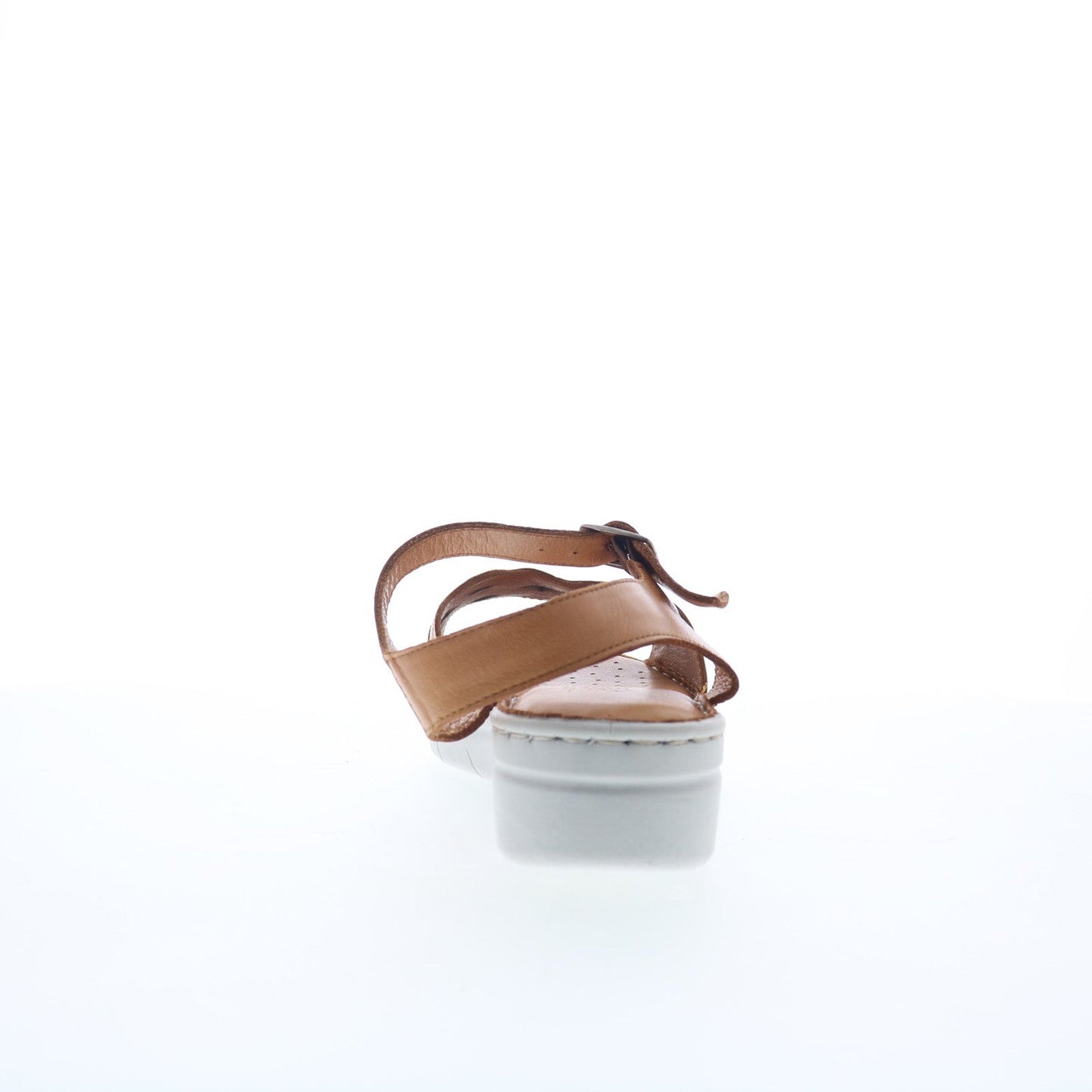 Miz Mooz Elm Womens Brown Leather Hook & Loop Strap Sandals Shoes