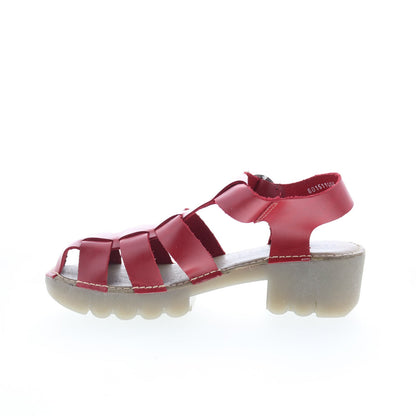 Fly London Emme EMME511FLY-004 Womens Red Wedges Sandals Shoes