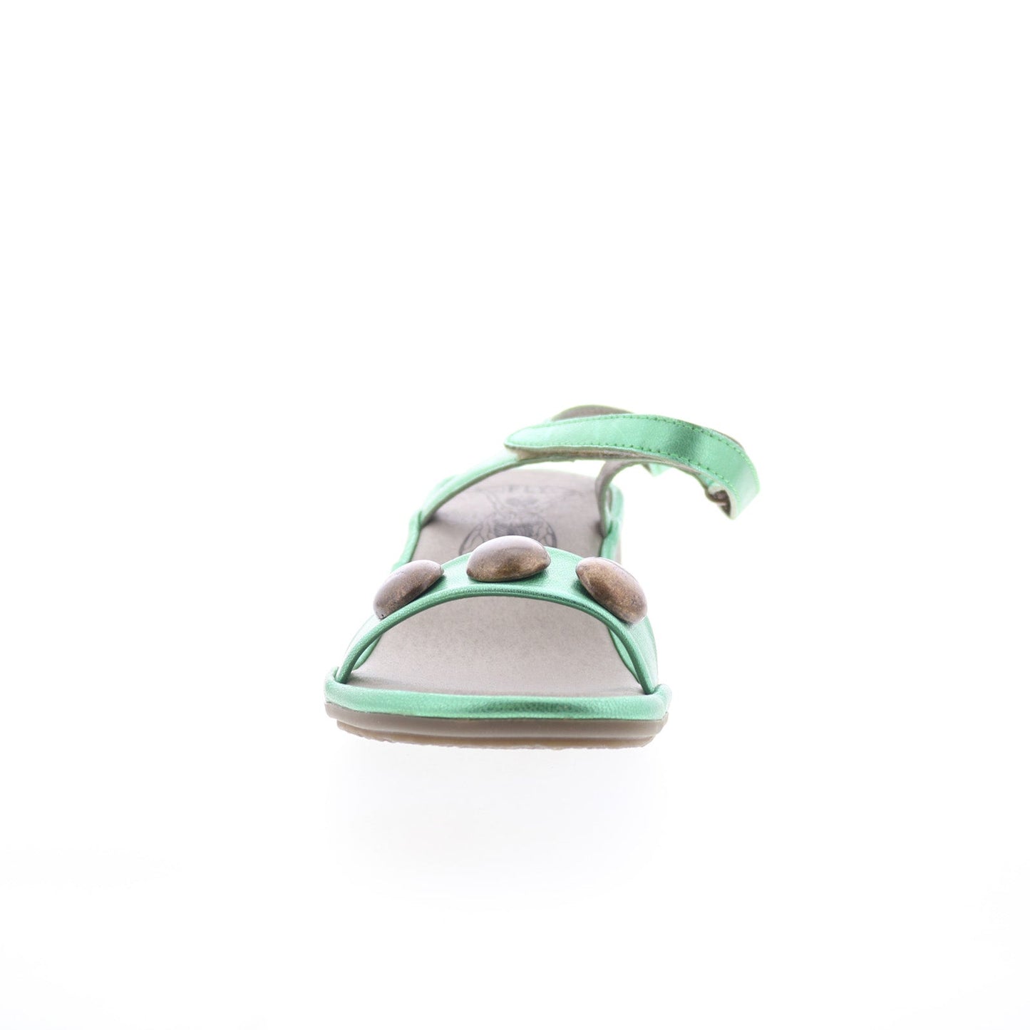 Fly London Exie EXIE487FLY-001 Womens Green Leather Heeled Sandals Shoes