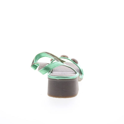 Fly London Exie EXIE487FLY-001 Womens Green Leather Heeled Sandals Shoes