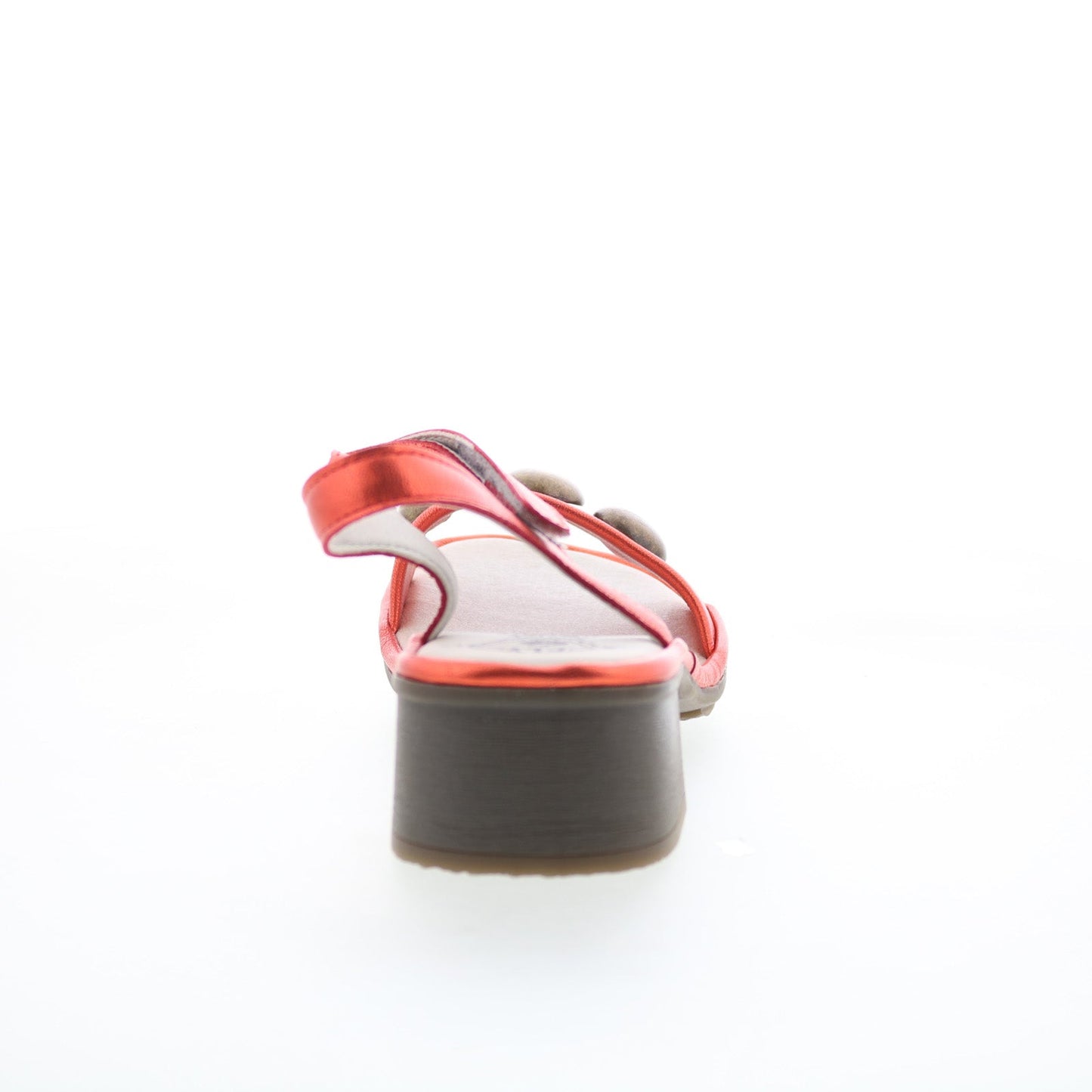 Fly London Exie EXIE487FLY-000 Womens Red Leather Heeled Sandals Shoes