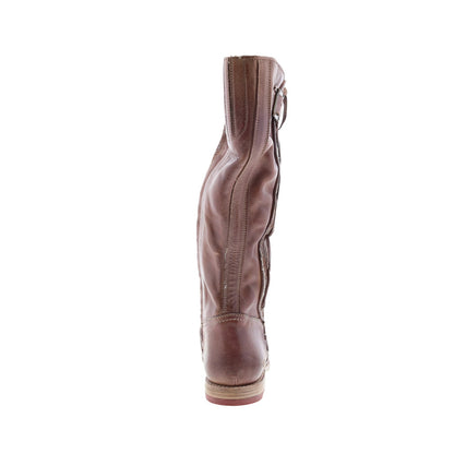 Bed Stu Endless F321006 Womens Brown Leather Zipper Knee High Boots