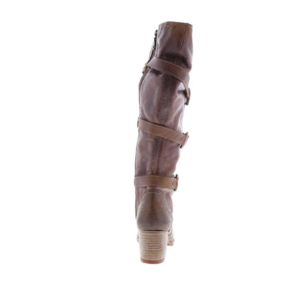 Bed Stu Decree F322012 Womens Brown Leather Zipper Knee High Boots