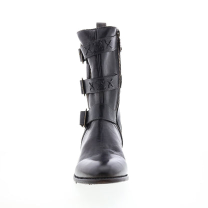 Bed Stu Blanchett F328003 Womens Black Leather Casual Dress Boots