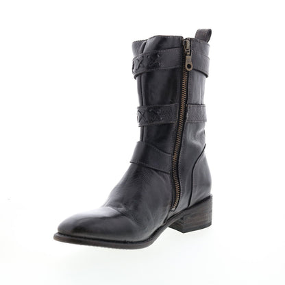 Bed Stu Blanchett F328003 Womens Black Leather Casual Dress Boots