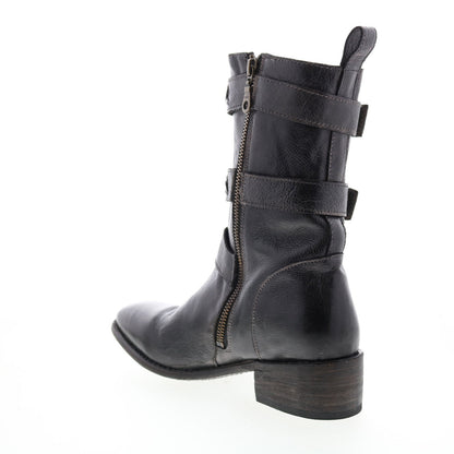 Bed Stu Blanchett F328003 Womens Black Leather Casual Dress Boots