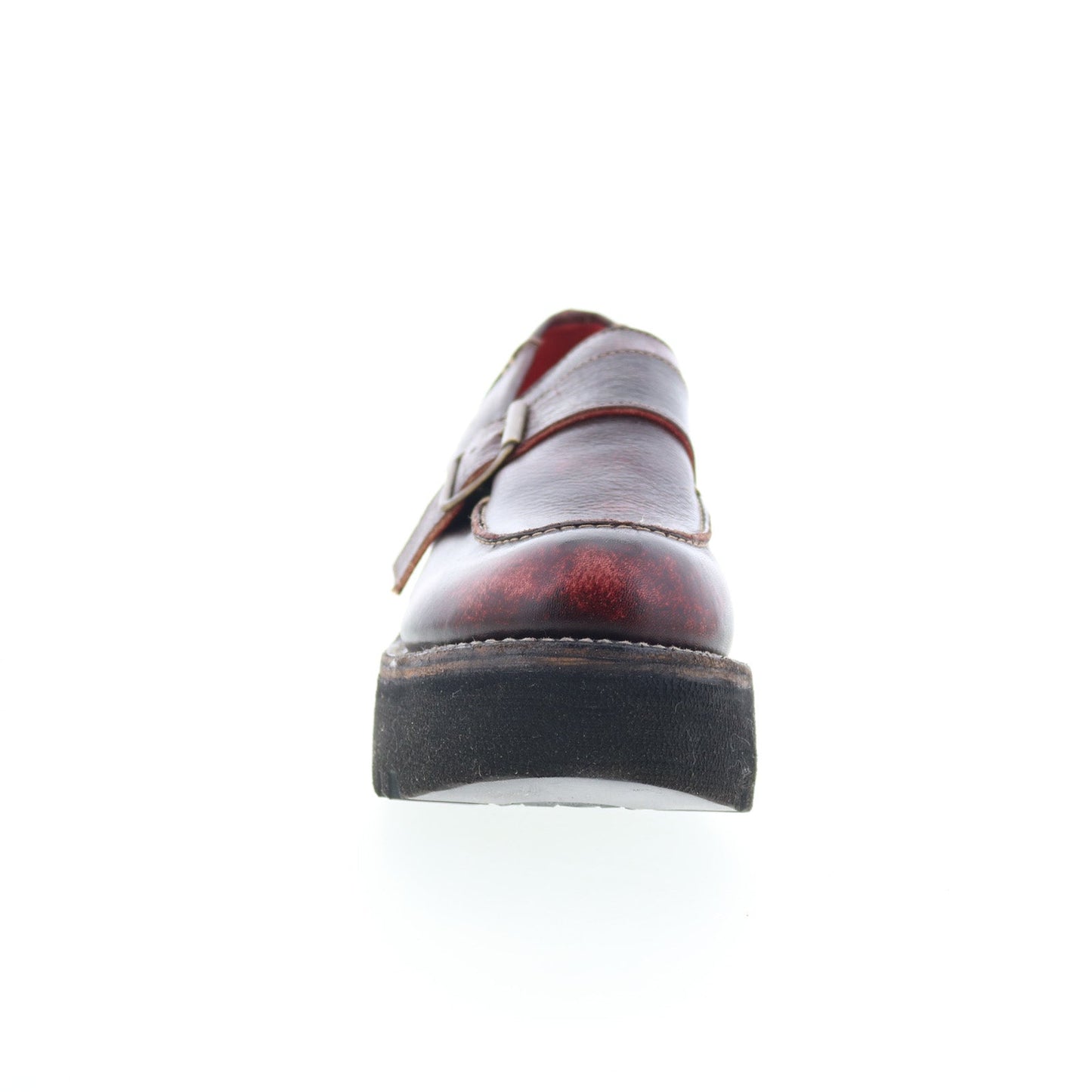 Bed Stu Kavi F346047 Womens Brown Leather Hook & Loop Loafer Flats Shoes