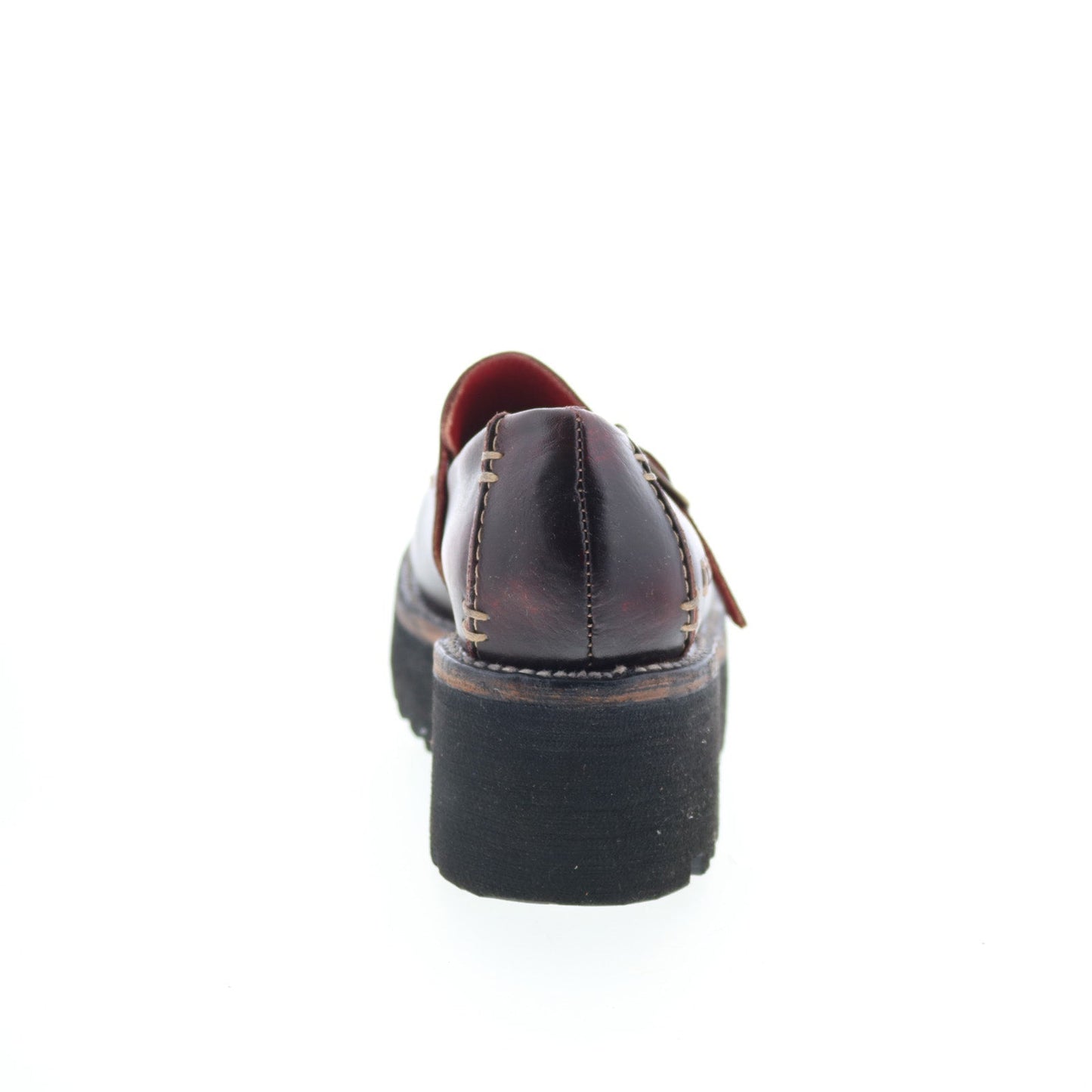 Bed Stu Kavi F346047 Womens Brown Leather Hook & Loop Loafer Flats Shoes