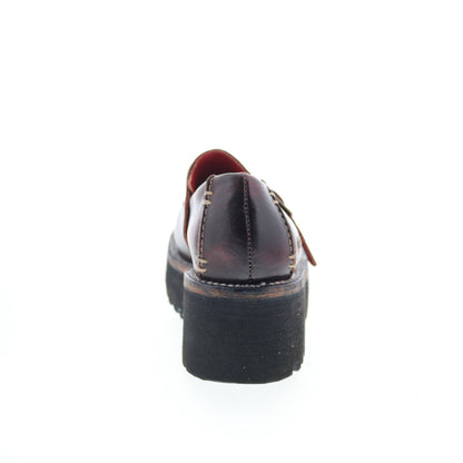 Bed Stu Kavi F346047 Womens Brown Leather Hook & Loop Loafer Flats Shoes