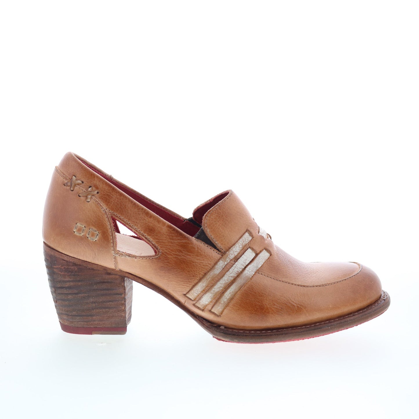 Bed Stu Gabrianna F399057 Womens Brown Leather Slip On Pumps Heels Shoes