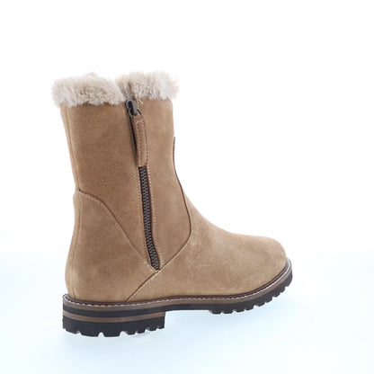 Trotters Forever T2362-160 Womens Beige Suede Zipper Casual Dress Boots