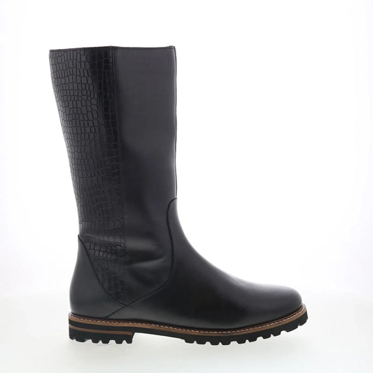 Trotters Franki T2364-001 Womens Black Leather Zipper Casual Dress Boots