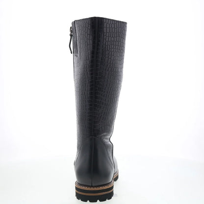 Trotters Franki T2364-001 Womens Black Leather Zipper Casual Dress Boots