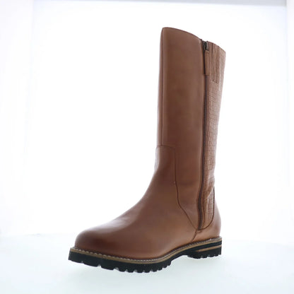 Trotters Franki T2364-215 Womens Brown Leather Zipper Casual Dress Boots