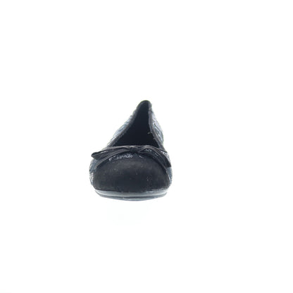 Easy Spirit Gail 2 Martha Stewart Womens Black Canvas Ballet Flats Shoes