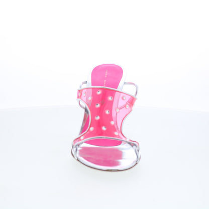 Guido Sgariglia GS3 Womens Pink Synthetic Slip On Mules Heels Shoes