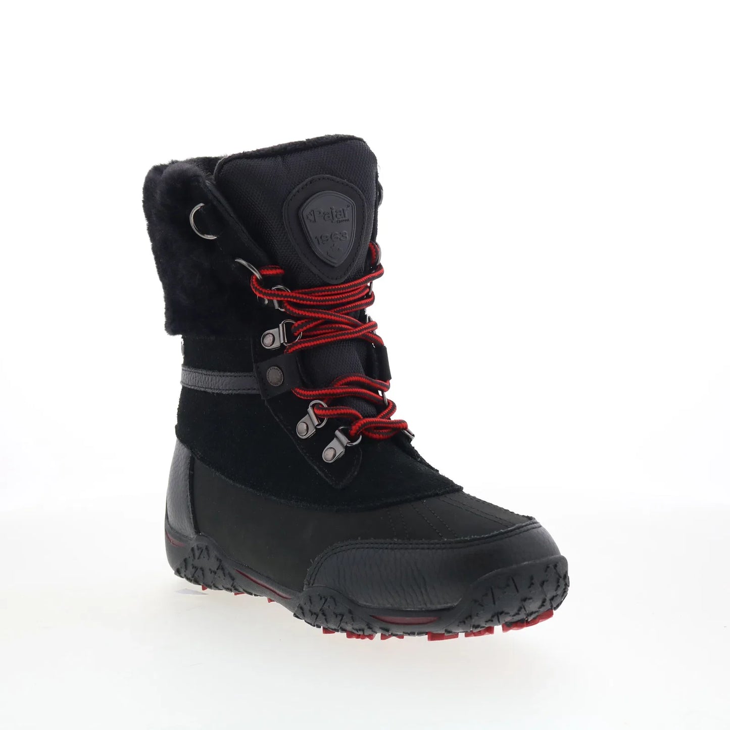 Pajar Gwen 78865 Womens Black Canvas Lace Up Casual Dress Boots