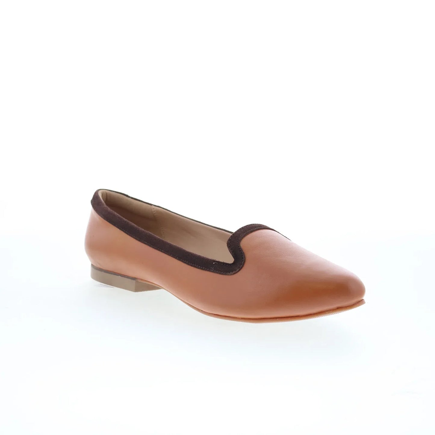 Trotters Hannah T2270-215 Womens Brown Leather Slip On Loafer Flats Shoes