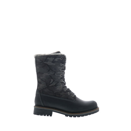 Bos. & Co. Hanz Womens Black Suede Lace Up Casual Dress Boots