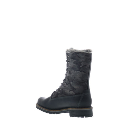 Bos. & Co. Hanz Womens Black Suede Lace Up Casual Dress Boots