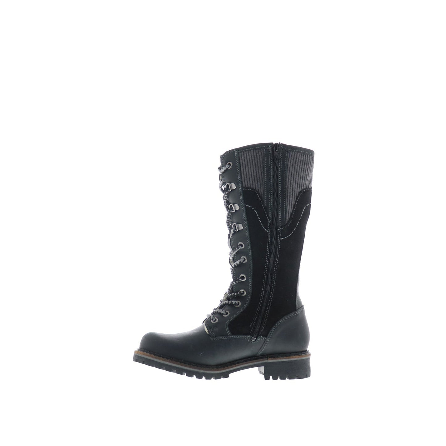 Bos. & Co. Harrison Womens Black Leather Lace Up Casual Dress Boots