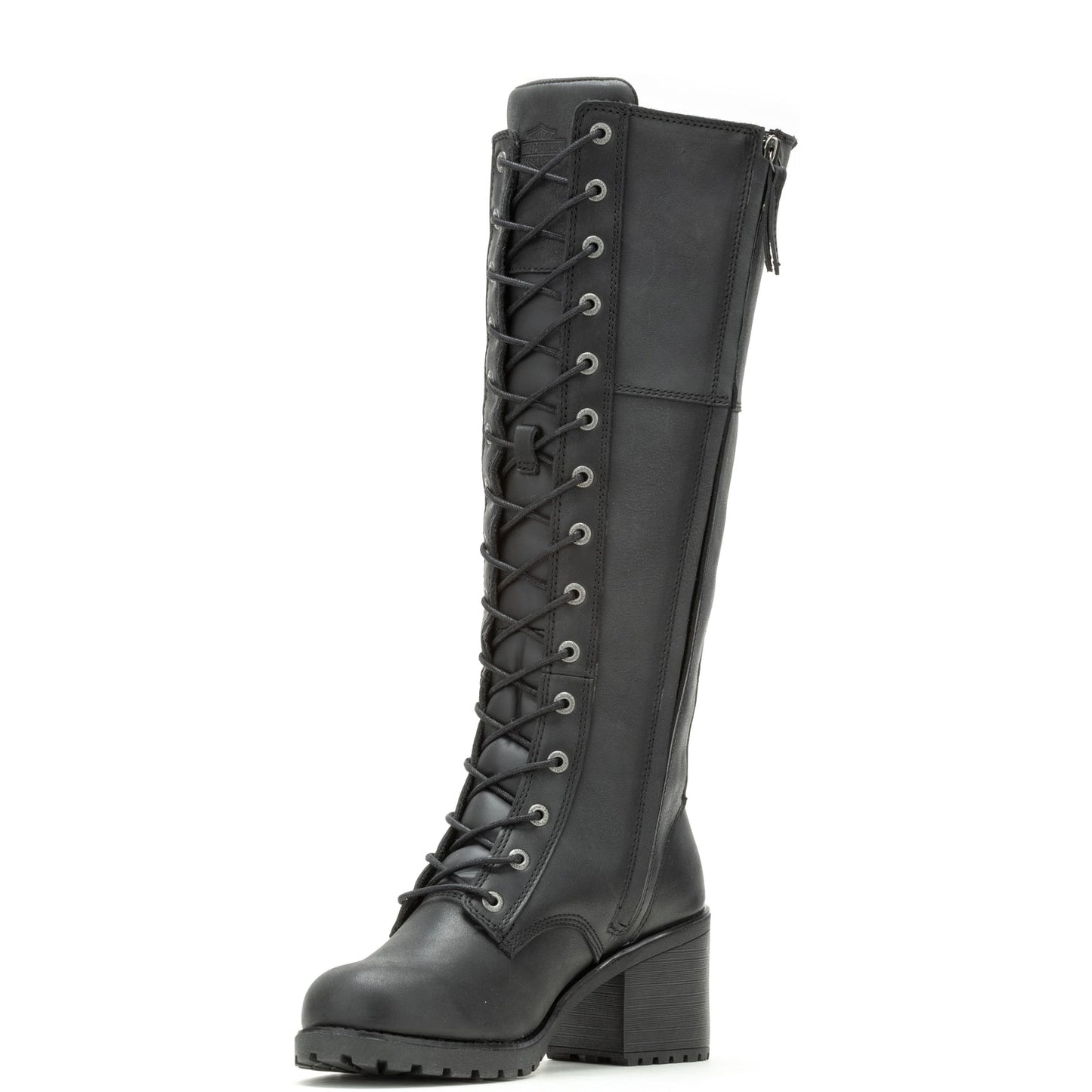 Harley-Davidson Aldona 14" Lace D87270 Womens Black Leather Motorcycle Boots