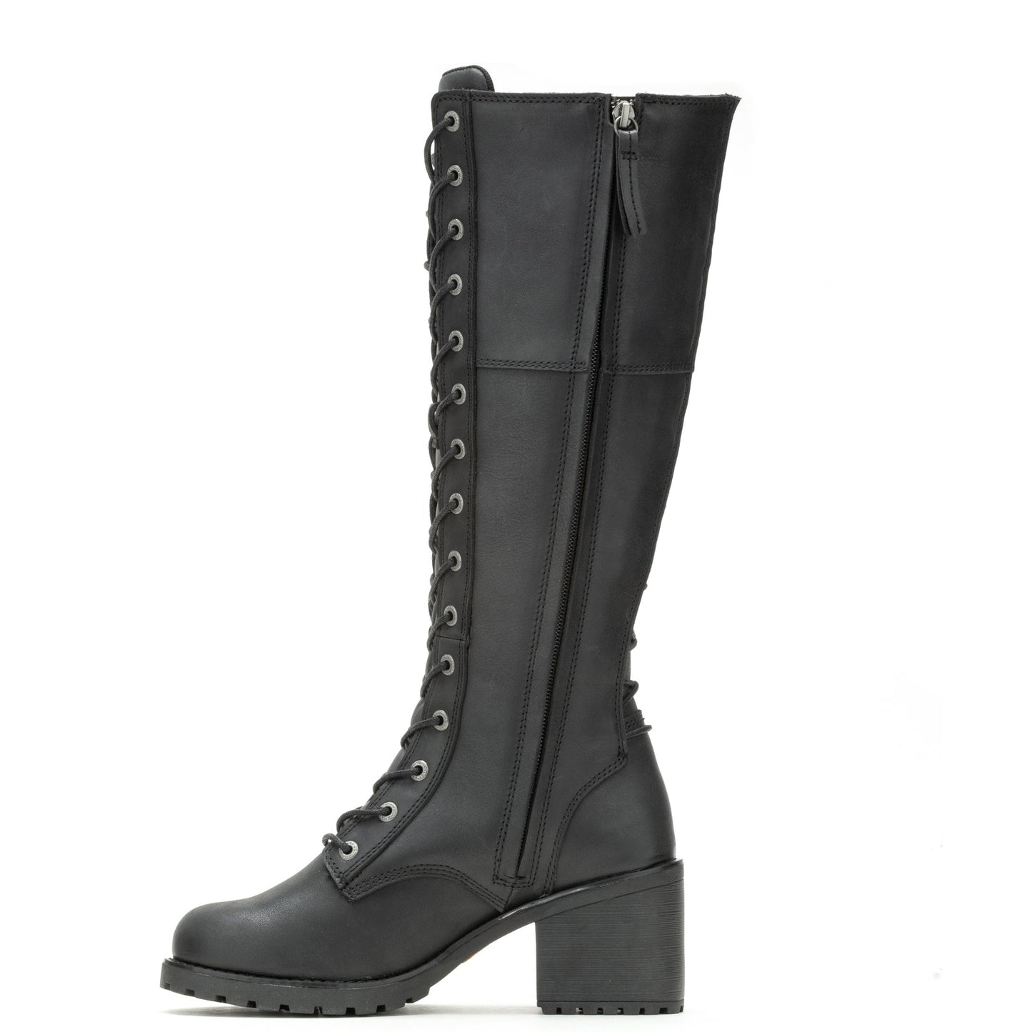 Harley-Davidson Aldona 14" Lace D87270 Womens Black Leather Motorcycle Boots
