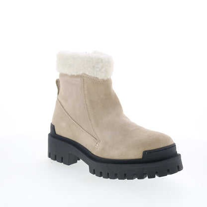 Miz Mooz Hessy Womens Beige Suede Zipper Casual Dress Boots