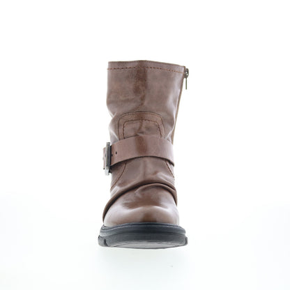 Miz Mooz Holdyn Womens Brown Leather Zipper Casual Dress Boots