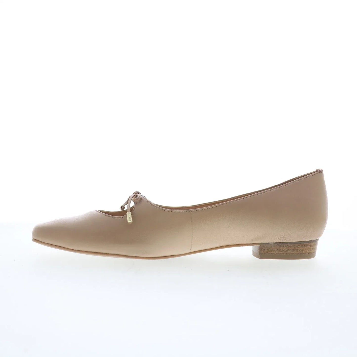 Trotters Honesty T2241-130 Womens Beige Leather Slip On Ballet Flats Shoes