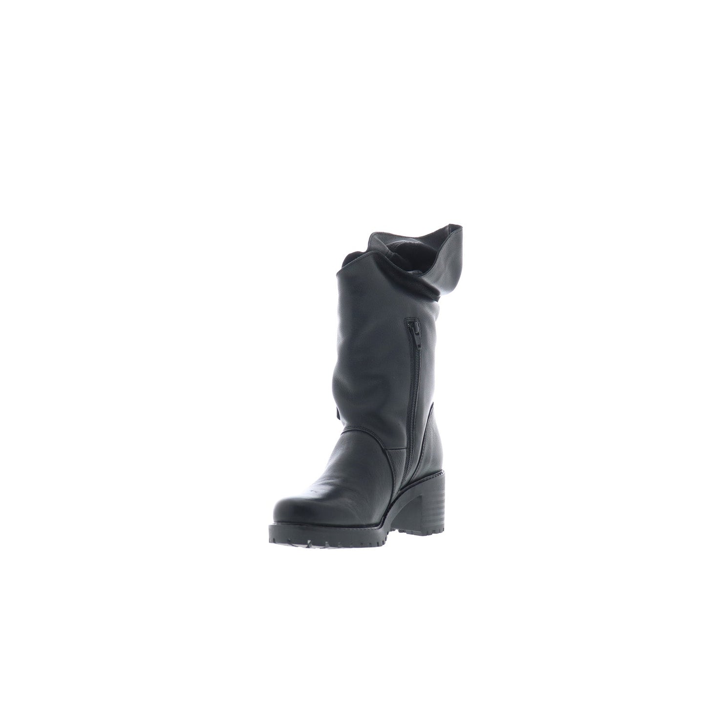 Bos. & Co. Irene Womens Black Leather Zipper Casual Dress Boots