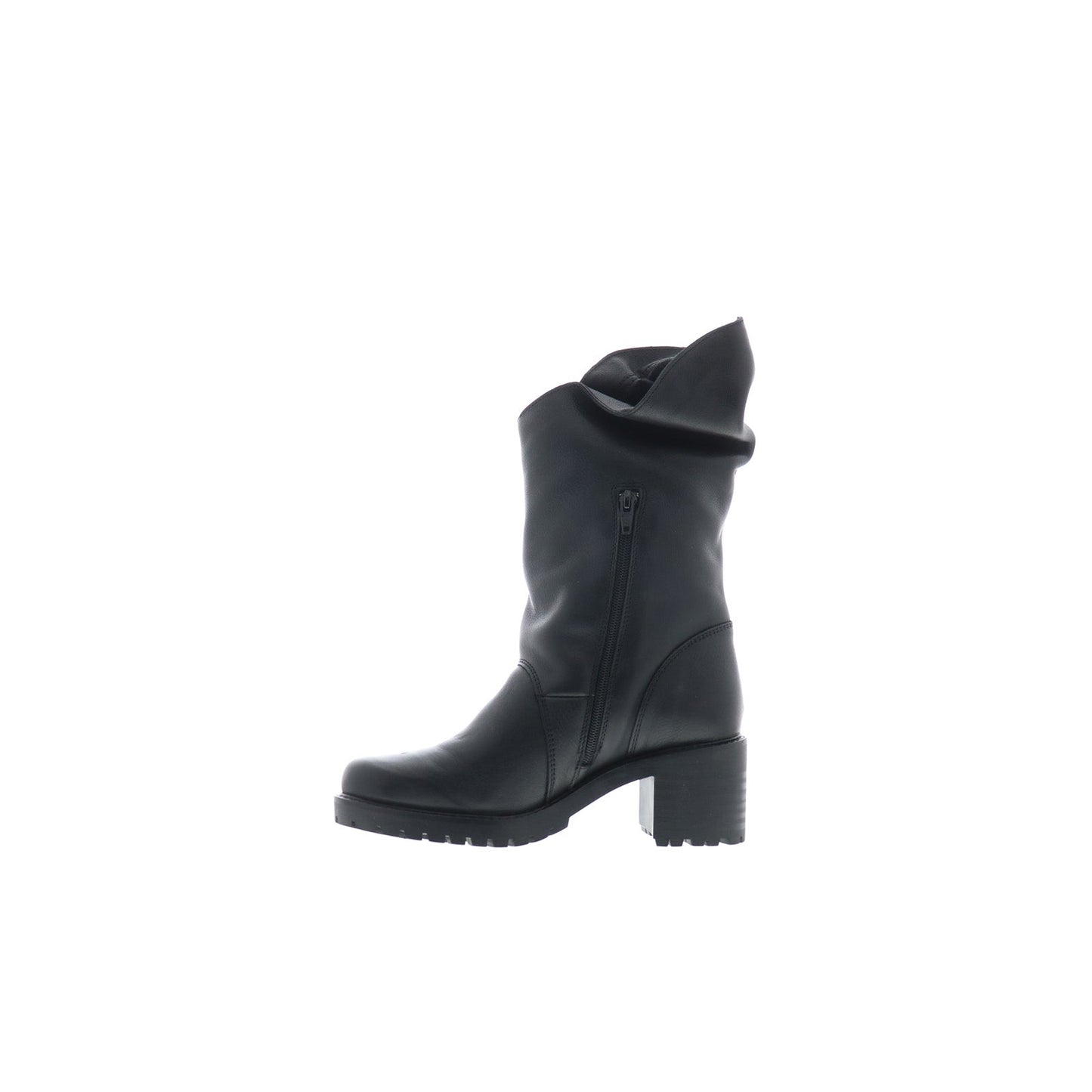 Bos. & Co. Irene Womens Black Leather Zipper Casual Dress Boots