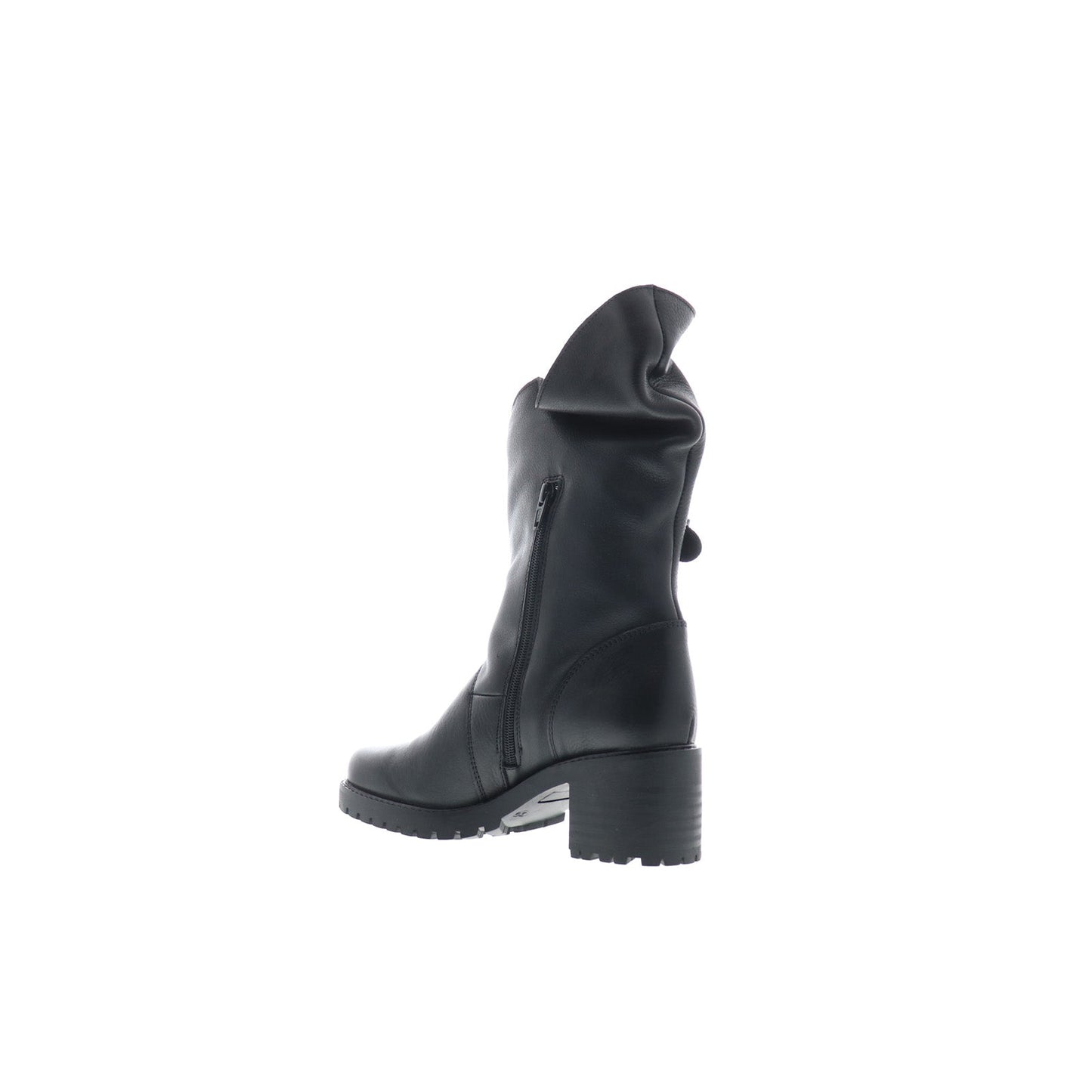 Bos. & Co. Irene Womens Black Leather Zipper Casual Dress Boots