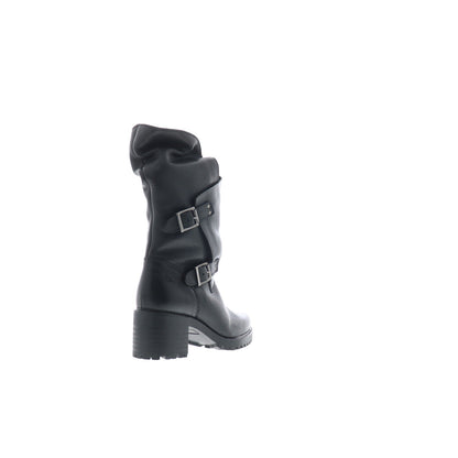 Bos. & Co. Irene Womens Black Leather Zipper Casual Dress Boots