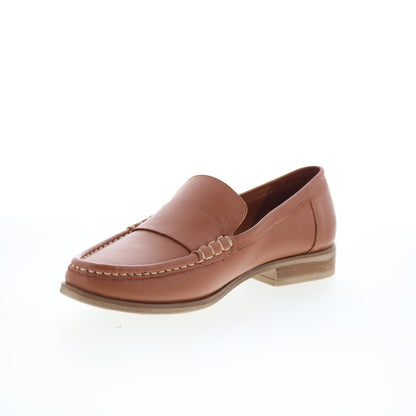 Miz Mooz Issy Womens Brown Leather Slip On Loafer Flats Shoes