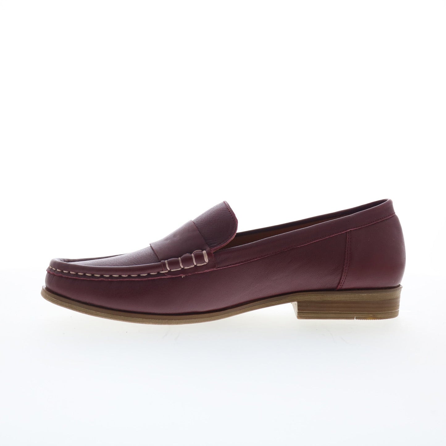 Miz Mooz Issy Womens Burgundy Leather Slip On Loafer Flats Shoes