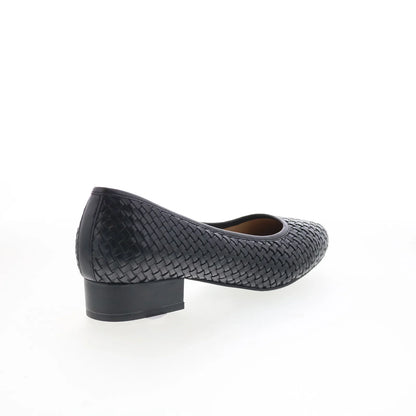 Trotters Jade T2269-001 Womens Black Leather Slip On Pumps Heels Shoes