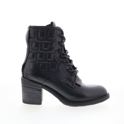A.S. 98 Jalen Womens Black Leather Lace Up Ankle & Booties Boots