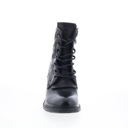 A.S. 98 Jalen Womens Black Leather Lace Up Ankle & Booties Boots